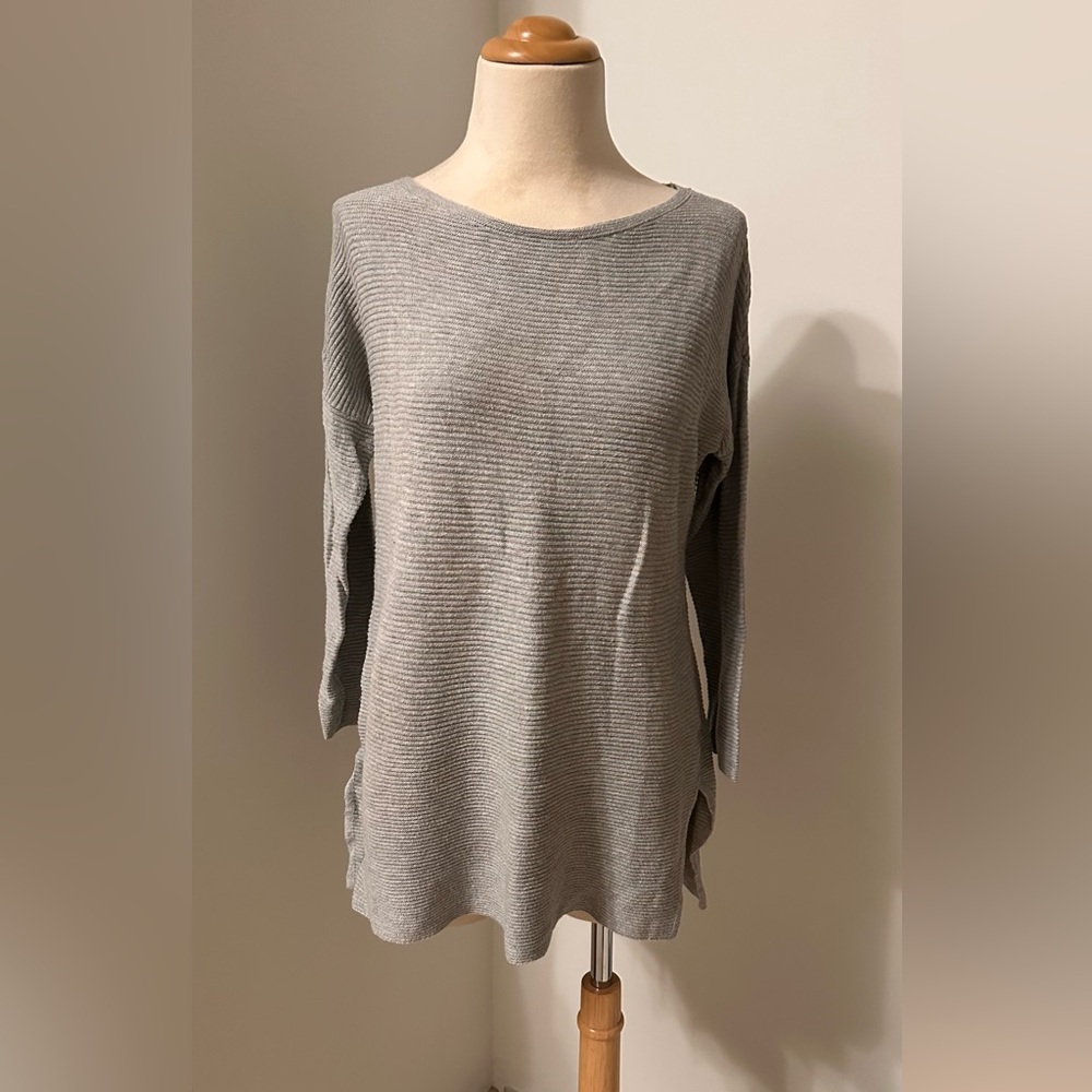 Merona Light Gray Ribbed Knit Top